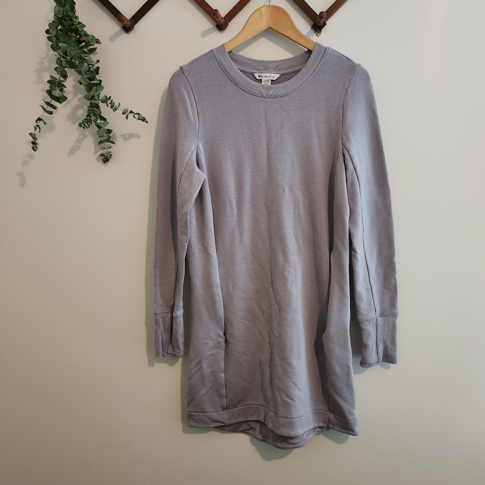 Athleta medium coaster luxe purple sweater dress